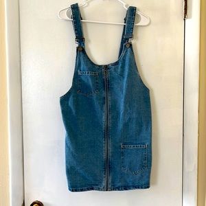 NWT Women’s Forever 21 Denim Overall Dress size L